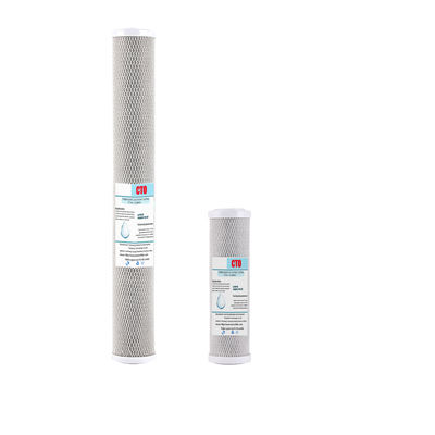 Handmatige voedingsbron 10 inch 20 inch Coconut Shell Carbon Block CTO Water Filter Cartridge