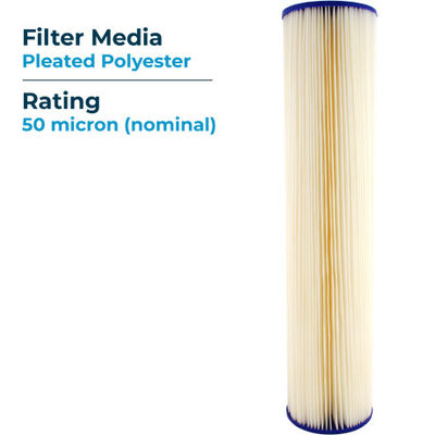 Acryl 20 inch zwembadfilter cartridges voor bovengrond zwembaden Makkelijk te installeren