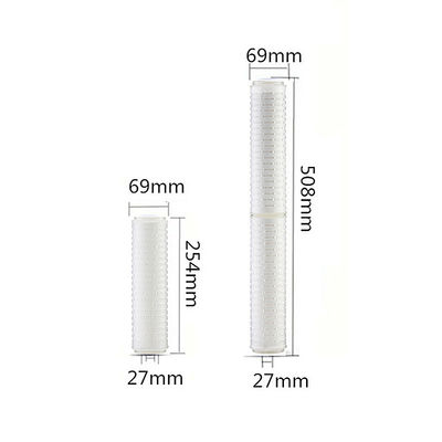 0.22 Micron hydrofobische PTFE-filtercartridge met membraan voor vloeistoffen met een sterke kausticiteit