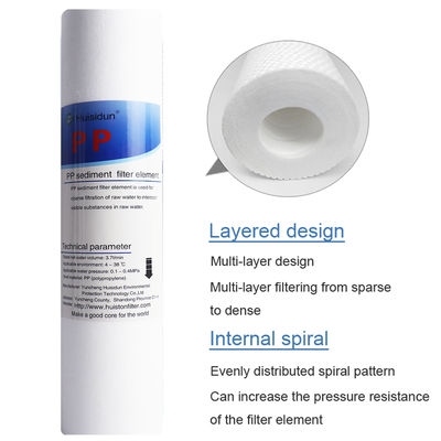 10/20 inch 1/5 Micron PP Melt Blown Water Filter Cartridge voor huishoudelijke waterzuivering
