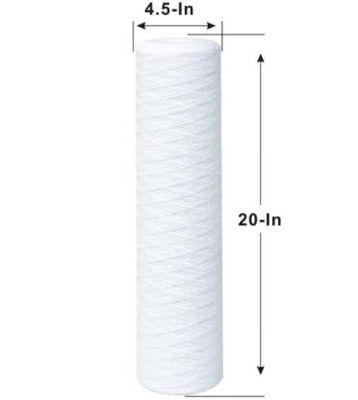 20 inch PP polypropyleen garen spiraal wonden filter cartridge voor video uitgaande-inspectie