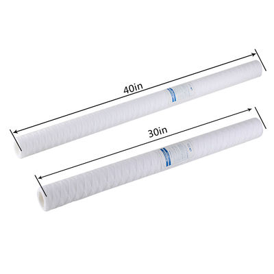 10 20 30 40 Inch 1 5 10 20 50 100 Micron String Wound PP Garne Filter Cartridge Voor RO Voorbehandeling