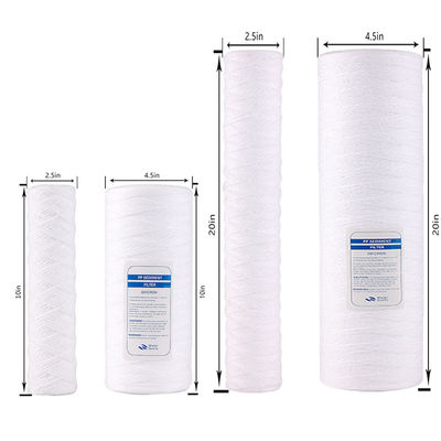 10-100 Inch 1-100 Micron Whole House String Wound Sediment vervanging cartridge Filter voor water