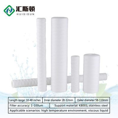 Standaard 20 inch PP String Wound Yarn Filter voor industriële filtratie-toepassingen