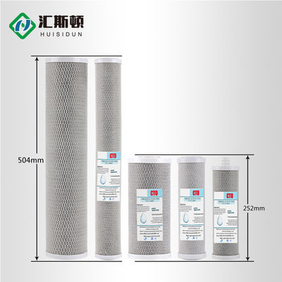 CTO koolstoffiltercartridge voor omgekeerde osmose 10 inch gecomprimeerde geactiveerde koolstof