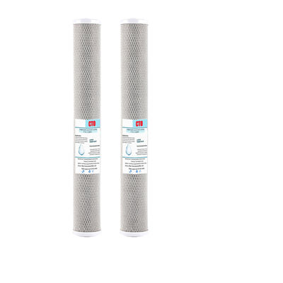 Krachtige 20 inch kokoskoolstof gecomprimeerde geactiveerde koolstof waterfilter voor huishoudens