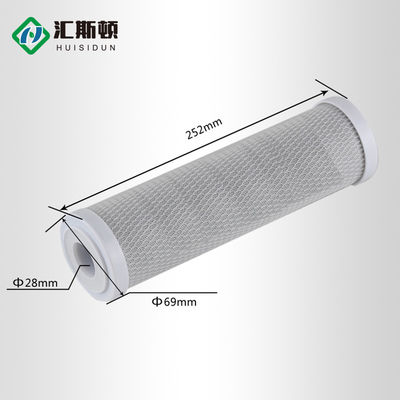 10 inch CTO Coconut Shell Activated Carbon Block Filter Cartridge voor effectief verwijderen