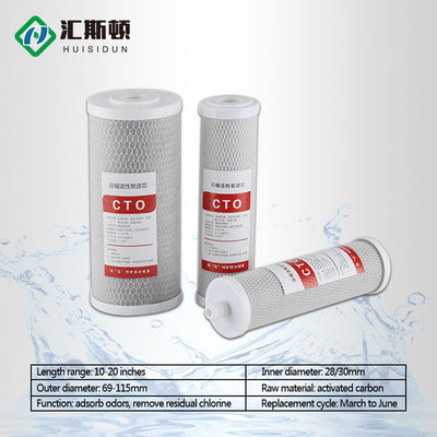 Natural Coconut Shell Cto Filter L 10in*4.5 voor verontreinigingsvrije waterzuivering