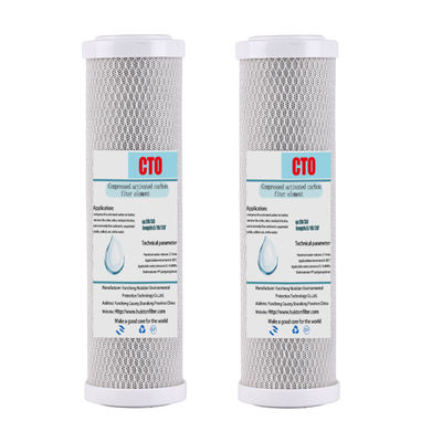 10 Inch Pure Kokosnoot Koolstof CTO Gecomprimeerd Actief Koolwaterfiltersysteem