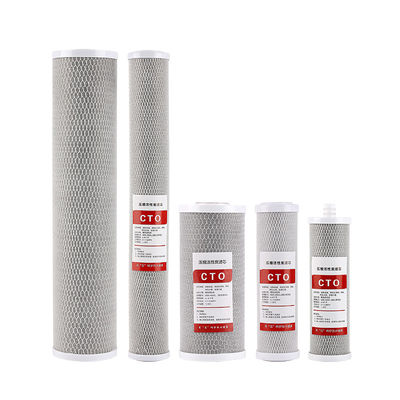 Drukvat 20 inch 4,5 inch actieve koolstoffiltercartridge voor waterfiltratie